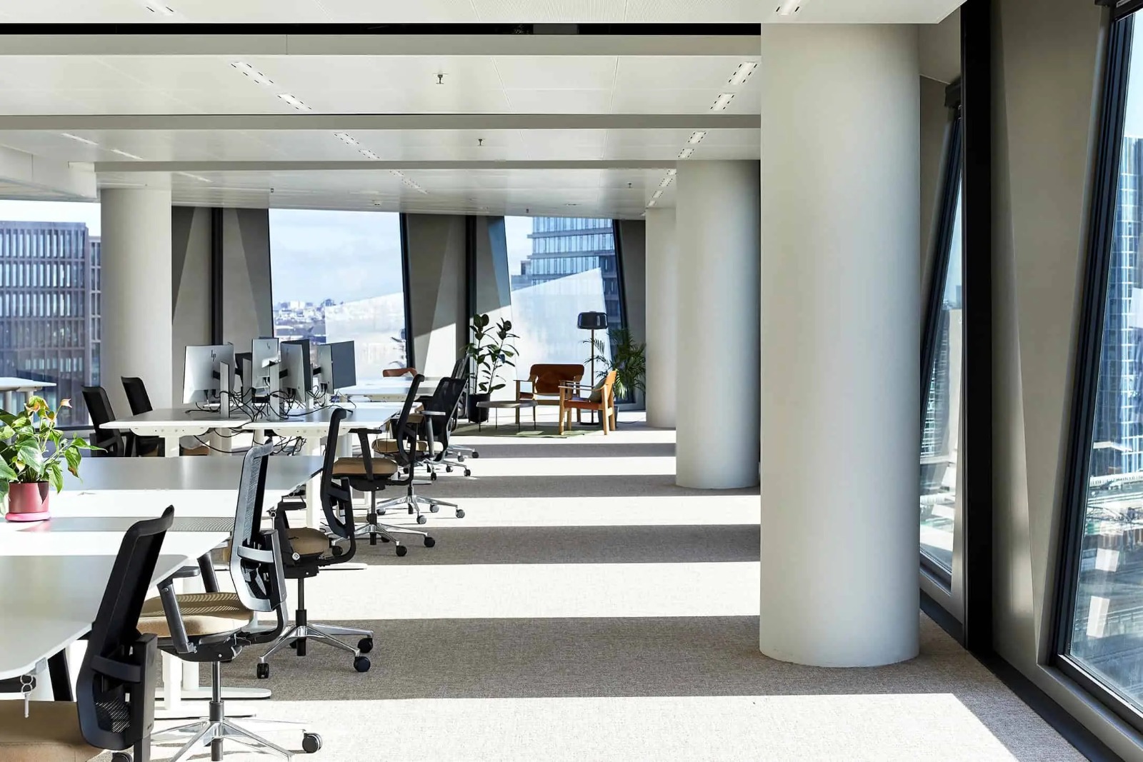 Beurstrends kantoor — professionele werkomgeving